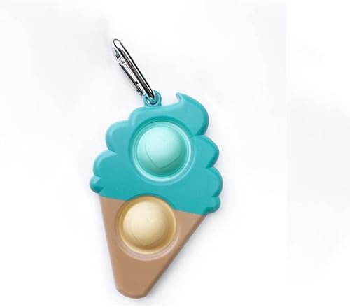 Top Trenz - OMG Pop Fidgety - Mega Llavero de juguete sensorial para apretar (cono de helado verde azulado)