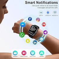 Smartwatch Herren, 1.91"HD Smart Watch Damen Schlafmonitor Schrittzähler Herzfrequenz Fitness Tracker, Fitnessuhr Bluetooth Anrufe, 110+Sportmodi Sport Uhr, IP68 Wasserdicht Watch iOS Android Schwarz – Ansicht 4