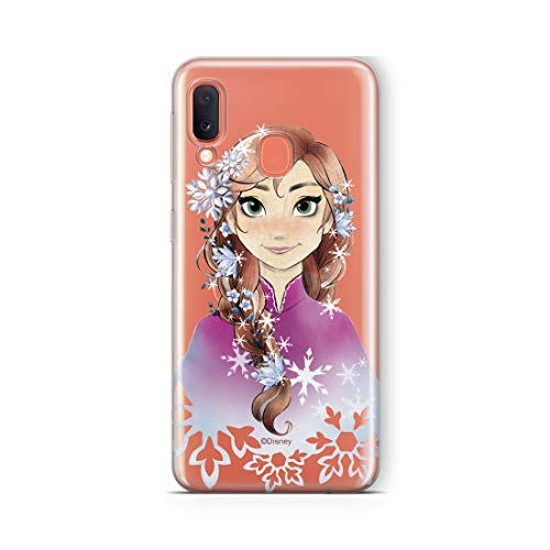 Original y con Licencia Oficial Disney Frozen Funda de teléfono móvil para Samsung A20e Adaptación óptima a la Forma del Smartphone, Cubierta Protectora de Silicona, parcialmente Transparente