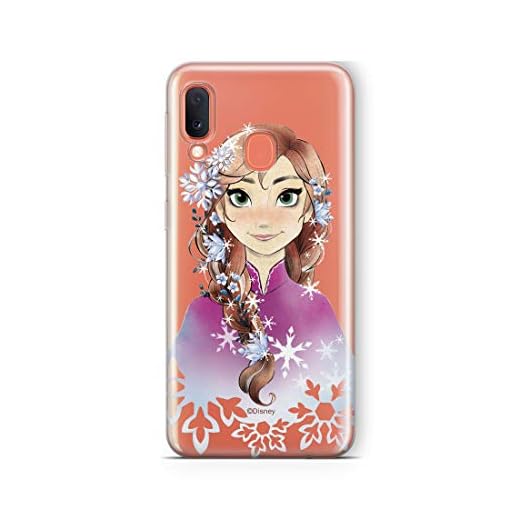 Original y con Licencia Oficial Disney Frozen Funda de teléfono móvil para Samsung A20e Adaptación óptima a la Forma del Smartphone, Cubierta Protectora de Silicona, parcialmente Transparente