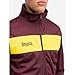 Lonsdale Herren Trainingsjacke schmale Passform ALNWICK, Oxblood/Yellow, XL