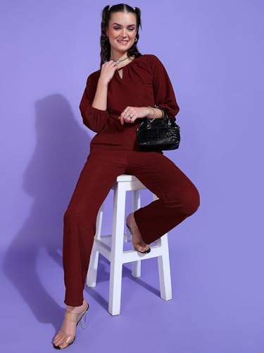 Image of Westhood Women's Polyester Bodycon Mini Co Ords Set