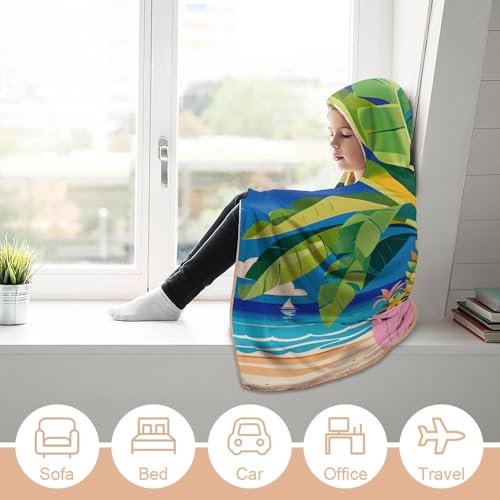 Couverture à capuche tropicale : le plaid géant idéal pour vos soirées télé - 7