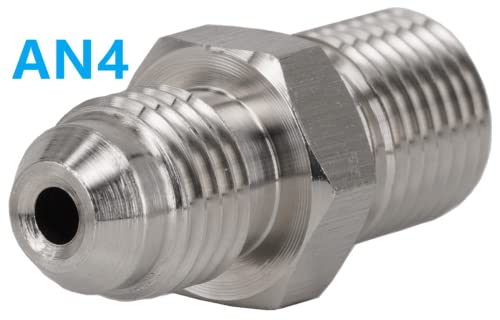 Dsnaduo 4An An4 Male Flare To M12X1.25 Pipe Male Stainless Steel Brake Hose Fitting Adapter Union Connector,Brake And Clutch Adapter Fitting #TOP2