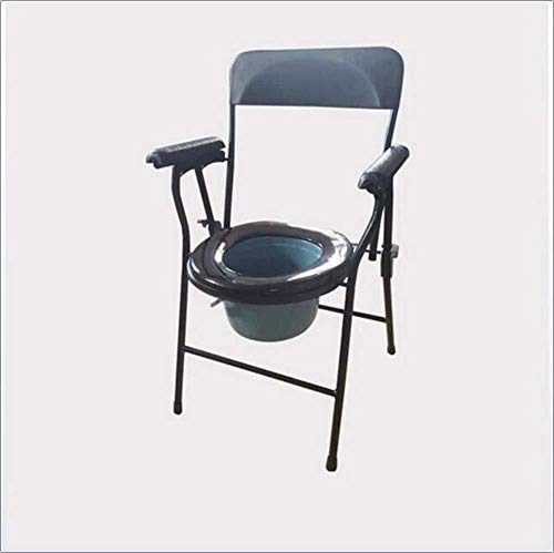 MIIKHI Silla cómoda para Inodoro, Silla cómoda Plegable Multifuncional, Ayuda móvil para Adultos, Inodoro portátil y cómoda Junto a la Cama con Amplificador