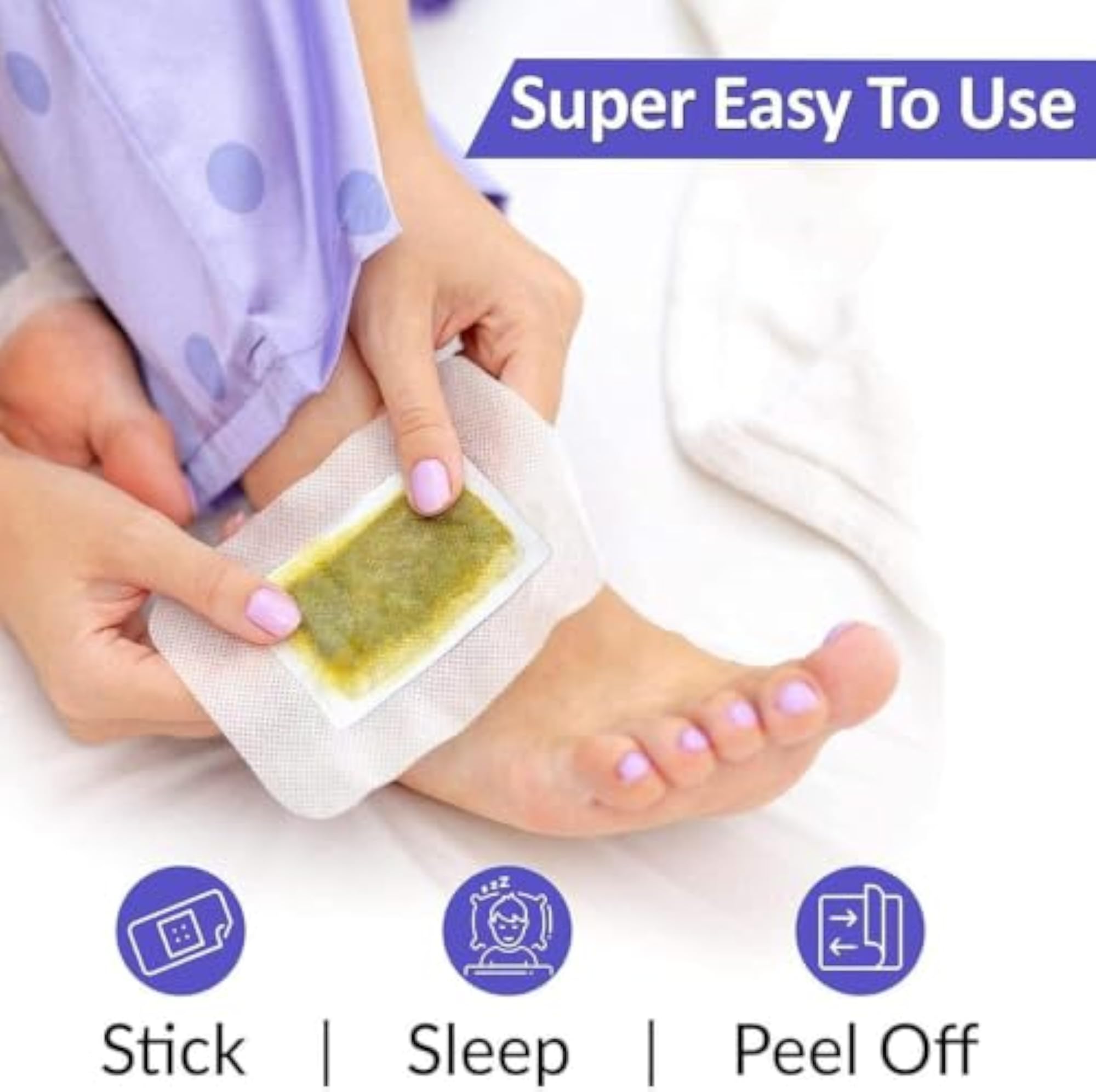 Detox Foot Patches, 10 Pcs Lavender Foot Pads