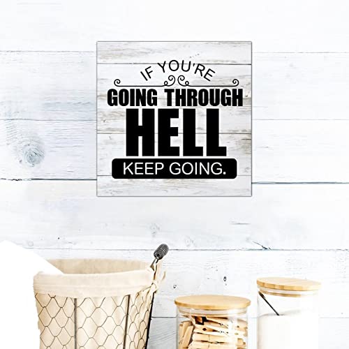 Plaque murale vintage en bois cadeau motivation maison - 4