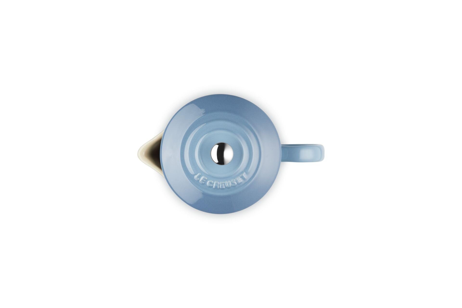 LE CREUSET Coffee Press in gres vetrificato con Pressa in Acciaio Inox, 1 L, Chambray, 60706084340003