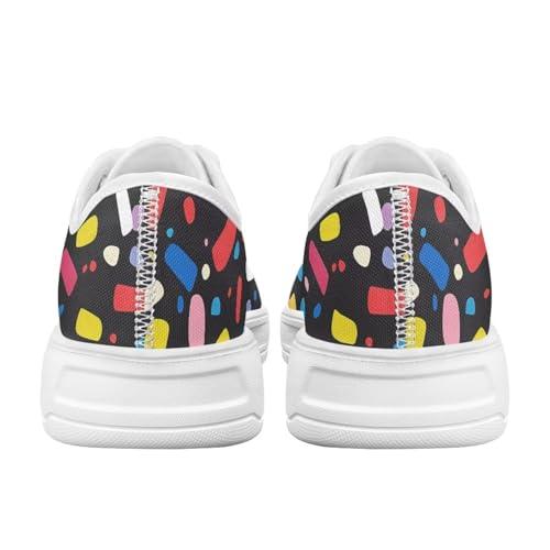 Women's Canvas Walking Shoes Comfortable Breathable Canvas Sneaker Elastic Versatile Everyday Shoe Size 6-13.5 White Sole4