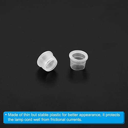 PATIKIL Lamp Pipe Cord Protector, 150 Pack Plastic Tube Hole Washer Liner Bushing for 1/8 IPS Pipe, Clear 5.5mm ID x 6mm Height - Image 4