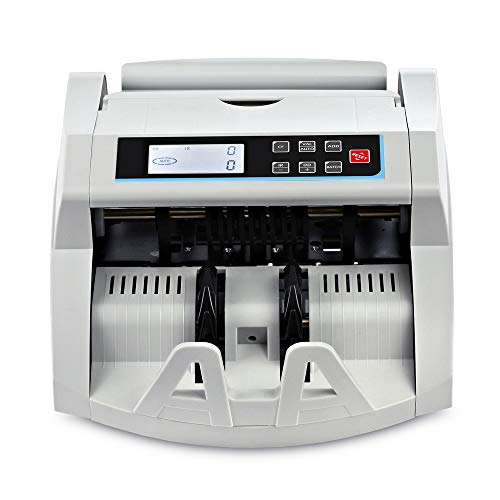 Bill Counter UV/MG Detection Money Counter Cash Counting Machine Banknote Counter Selected Single Denomination for US Dollar to Calculate The Total Monetary Value(Grey+LCD Display) - Thumbnail 2