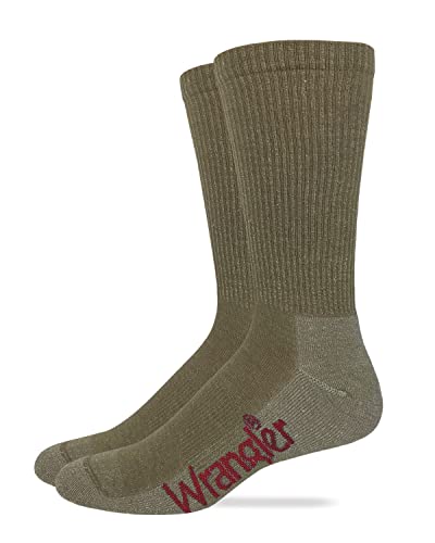 Wrangler Men's Lightweight Merino Wool Seamless Toe Crew Socks (1 Pair)
