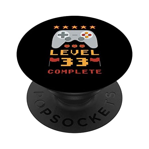 33 cumpleaños Nivel 33 completo PopSockets PopGrip Intercambiable