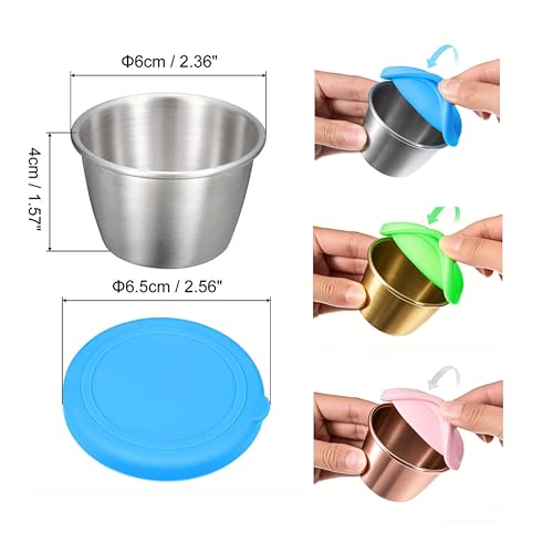 Dappen Dish para Monómero, Copa de Uñas Metal Rose Gold miniatura 2