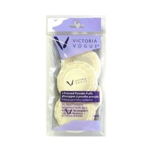 Victoria Vogue #449 Satin Top Cotton Velour Puffs 4 Count (Pack Of 3) #TOP1