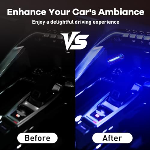 Iluminación nocturna interior de coche con mini lámparas ambientales USB 2