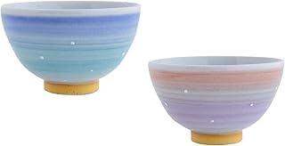 夫婦茶碗 そらのいろ セット パープル ブルー ギフト 結婚祝い お揃い お茶碗 食器 ペア 日本製 ビスク BISQUE