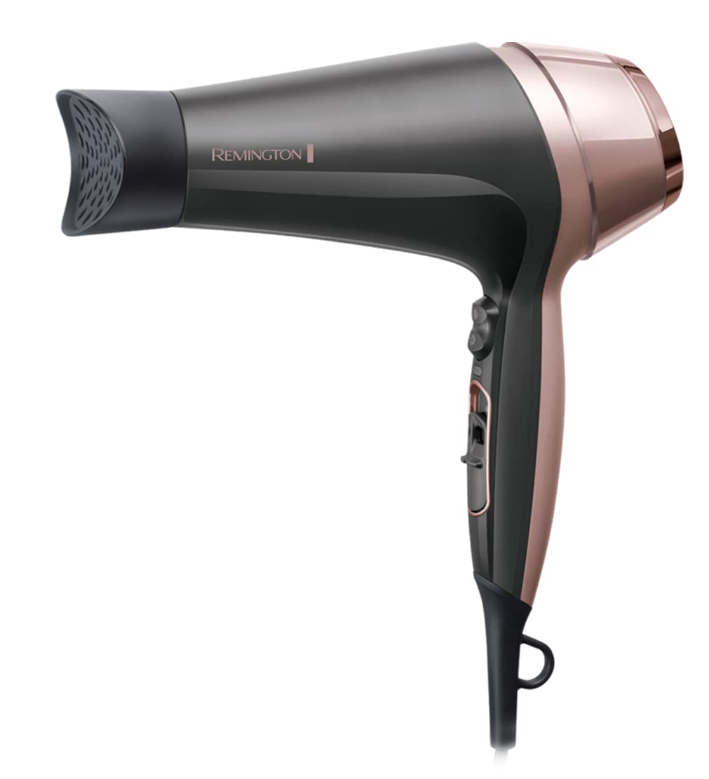 Remington Haartrockner Ionen [Locken & Wellen & Glatt] Curl-Straight (2200W, inkl 3 Stylingaufsätze: konisch & Locken-Stylingdüse & Diffusor, 45mm Rundbürste & Klammern, 3 Heiz-& 2 Gebläsestufen)D5707