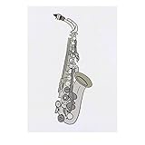 Azeeda 'Saxophone' Temporary Tattoo - Water Resistant, Skin-Safe, Non-Toxic Transfer (TO00034072)