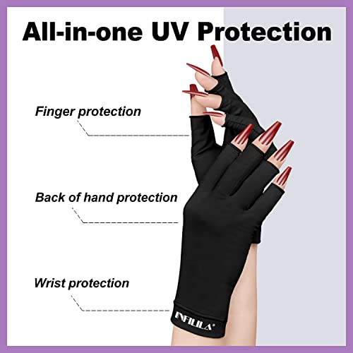 UV-Gloves-for-Nails-INFILILA-Anti-UV-Light-Gloves-for-Gel-Nails-Professional-UPF-99-UV-Protection-Gloves-for-Gel-Manicure-Skin-Care-Fingerless-Gloves-for-Protecting-Hands-from-UV-Nail-Lamp-Black