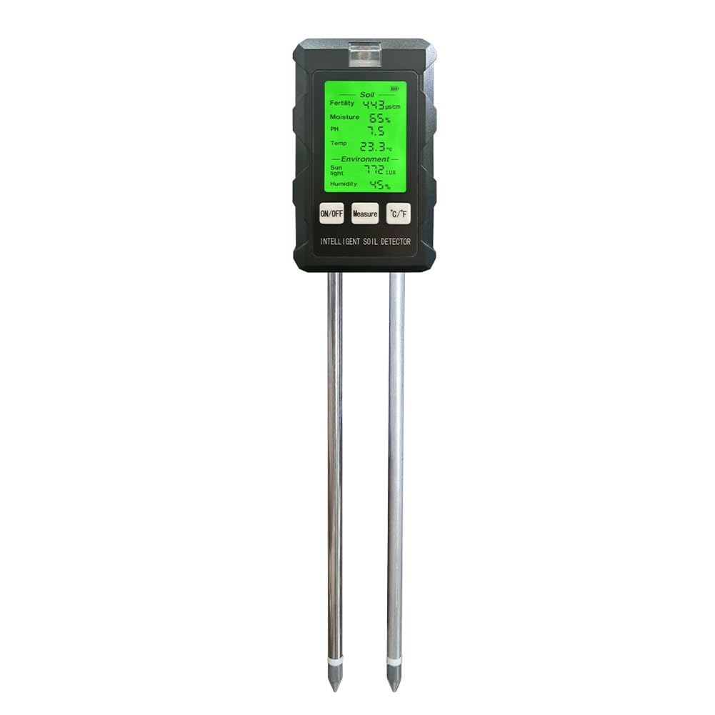 Turodeuo As Shown 6 In 1 Multifunctional Soil Tester Soil Fertility Ph Temperature Humidity Sunlight Air Moisture Detector For Gardening