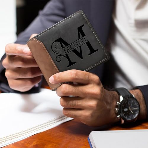 Personalized Wallet for Men - Custom Wallet, Leather Customized Wallets for Men, Gift for Dad, Husband, Son, Graduation, Birthday, Anniversary2