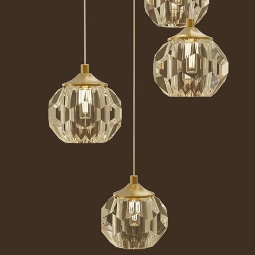 Lustre en cristal G9 sur plaque longue avec éclairage suspendu à intensité variable