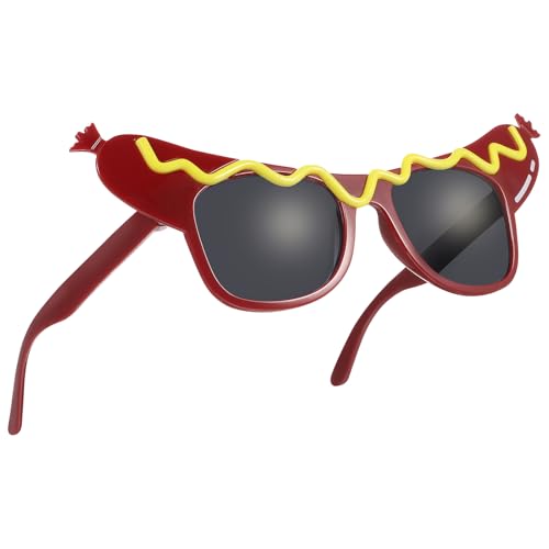Lunettes hot-dog multicolores SOLUSTRE en lot de 2 pour adultes