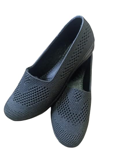 13naam Women’s PVC Loafers Shoes | Lightweight Waterproof Rainy Footwear for Girls & Women | Ultra Comfortable Casual Slip-On Flats | Soft Flexible Shoes | Barkha Black-picture-17