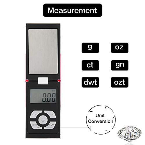 Balança digital de bolso, 200g / 0.01g Peso portátil para joias de alta precisão Balança digital ele