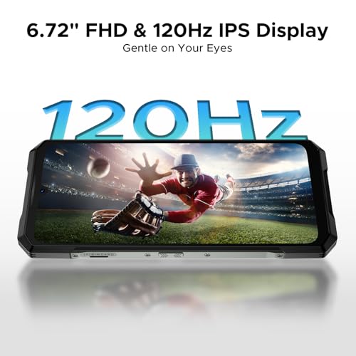 DOOGEE Blade GT Pro 5G Rugged Phone with LED Light Effect,32GB+512GB/2TB Rugged Smartphone,6.72ā FHD+120Hz, 5800 mAh Android Phone,100MP+32MP AI Camera/Face& Finger ID/NFC,Sliver