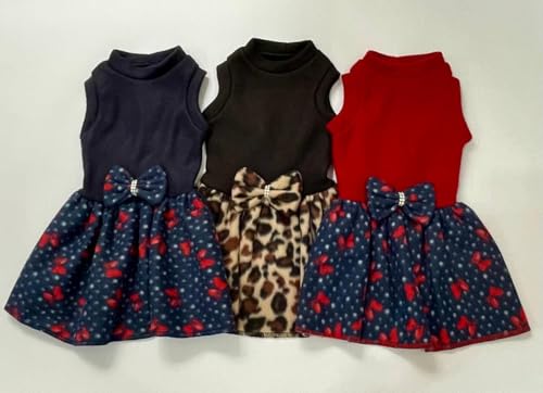 Vestido de Soft para Pet com Laço e Strass - Confortável, Estiloso e Prático - Tamanhos PP, P, M, G