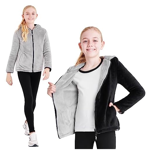 CityComfort Sudaderas Niño con Cremallera, Sudadera Reversible de Polar 5-14 Años (Negro, 13-14 años)