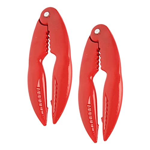 FONDOTIN Crab Eating Clamp Lobster Crackers Seafood Clamps Aluminum Alloy Crab Tongs Set