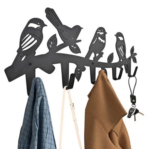 Metalbirdcoathookswallartdecorbirdhangersandkeyholderanimalthemehookssweethomedecorforstoragelivingroomhallwayofficeblack  Urban Country Home Decor Metal bird coat hooks wall art decor bird hangers and key holder animal theme hooks sweet home decor for storage living room hallway office black  urban country home decor