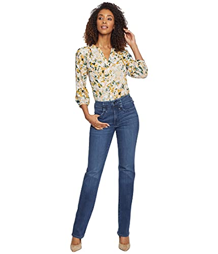 NYDJ High-Rise Marilyn Straight Jeans in Saybrook