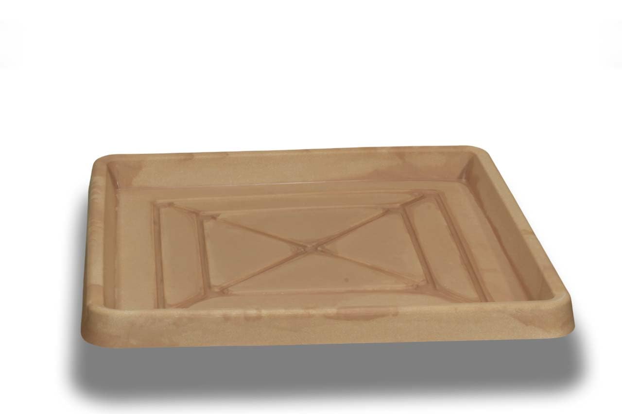 Soucoupe carrée 64 cm Anticato en résine pour grands pots de fleurs