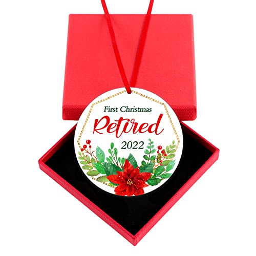 Waahome 3" First Christmas Retired Ornaments 2022 Retirements Gifts Present For Women Men Teacher Coworker, Retirement Ornaments For Christmas Tree Retirement Party Decorations #TOP5