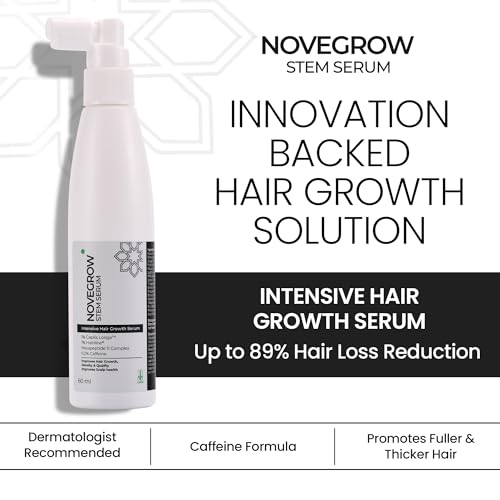 Image of STEM SERUM, Intensive Hair Growth Serum, Reduces Hair Fall and Hair Loss, Boosts Scalp Health, Contains Capilla Longa, Dermatologically Tested, All Hair Types, For Men and Women, 60ml.
