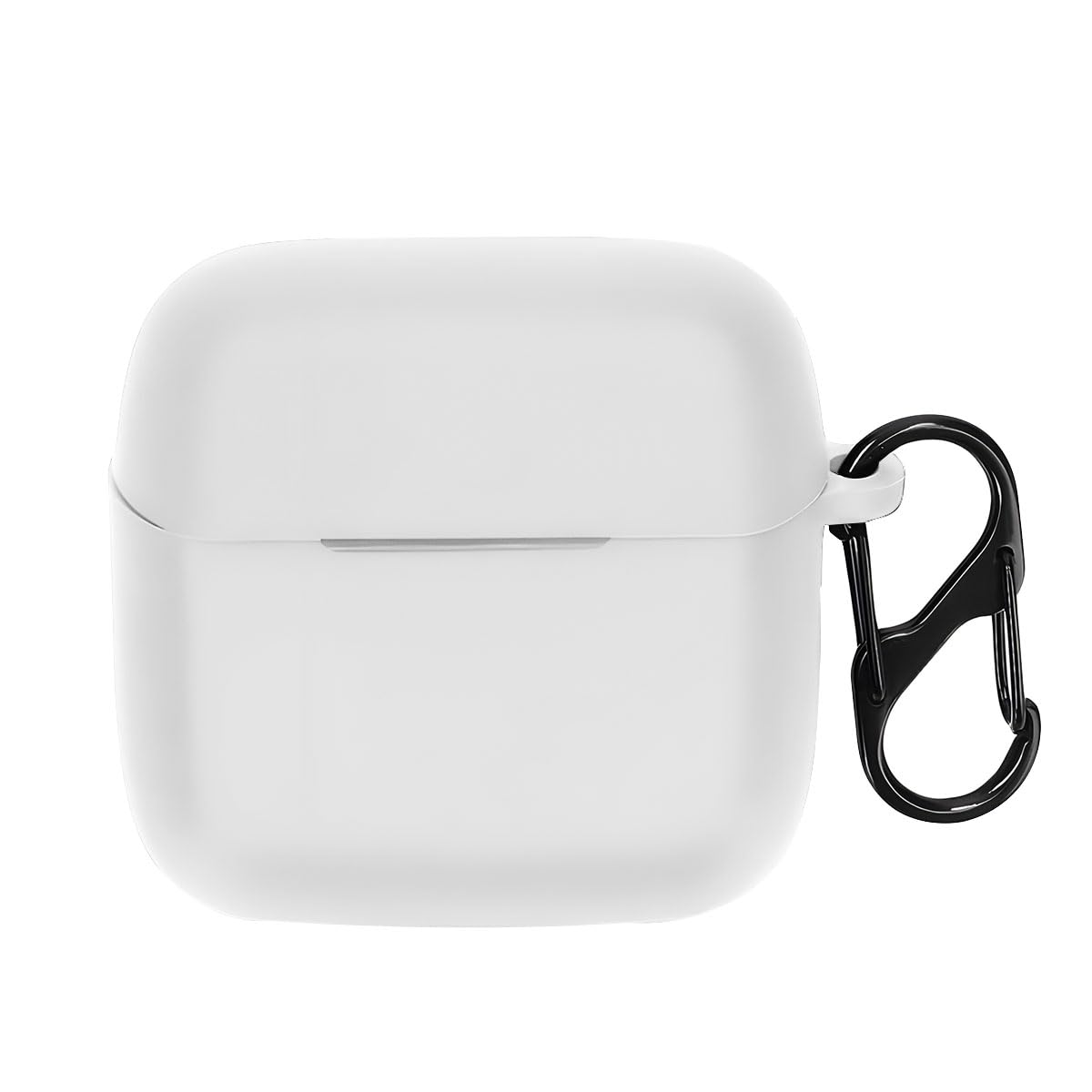 KACA Protective Shockproof Silicone Cover Case with Buckle Compatible with Skullcandy Mod True Wireless Earbuds (White)