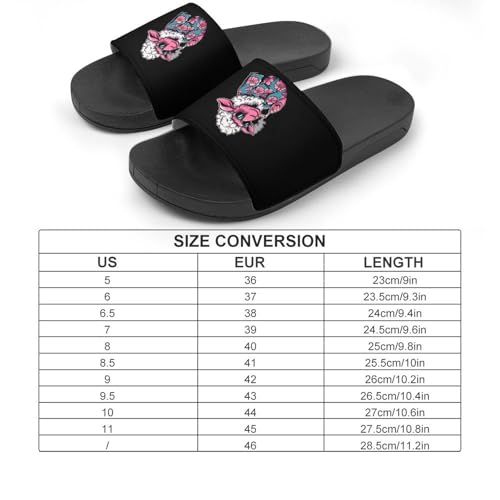Cool Smoking Sheep Non Slip Slides Sandals for Women Men Quick Drying Shower Shoes for Bathroom Pool Beach2