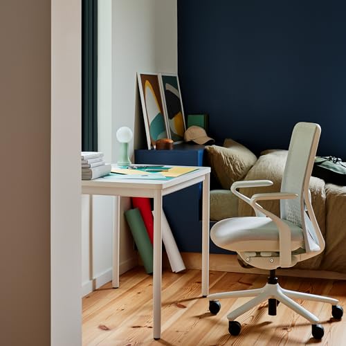 Image of Branch Daily Desk, Functional at Home Office Desk with Effortless Assembly | Timeless Design, Rounded Corners, and Built-in Cable Notch, 36 inch W x 28.5 inch H x 24 inch D, Woodgrain Work Table
