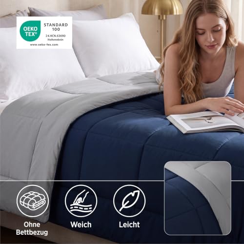BEDSURE Bettdecke Ohne Bezug 240x220 - Bettdecke mit Integriertem Bezug – Ansicht 2