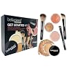 bellapierre Get Started Kit | Includes 2 Mineral Foundations, 1 Blush, 1 Bronzer | Mineral Makeup Essentials | Non-Toxic and Paraben Free | Oil and Cruelty Free | Long Lasting Formulas Dark
