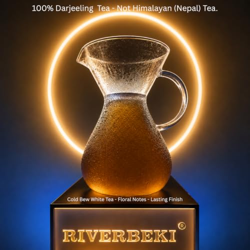 Image of Riverbeki White Tea - Darjeeling Silver Needle 50 gm, Low Caffeine & Rich Antioxidants, Single Origin, High Elevation Premium White Tea (Loose)