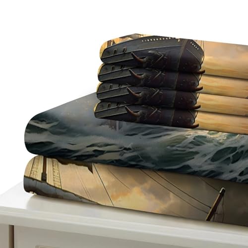 Parure de lit ski 200x200cm avec housse de couette imprimée 3D en microfibre pour garçon - 7