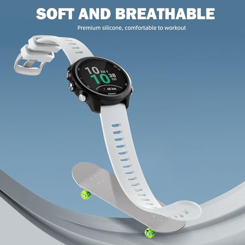 Image of GEAK Compatible with Garmin Forerunner 245 /645 /55 Watch Band /645 /245 Music Band, 20mm Sport Watch Band Compatible with Garmin Vivoactive 6 5 3 /Venu /Venu SQ,Soft Strap for Galaxy Watch 7 /6 /5 /4