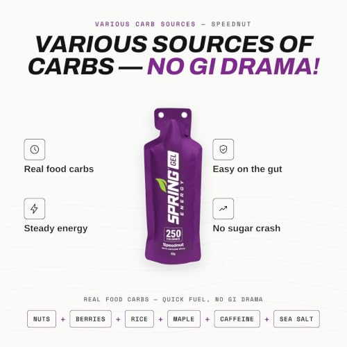 Image of SPRING Energy Gel- Speednut with Caffeine (50 mg) Vegan 235 kcal - Real Food Sports Nutrition