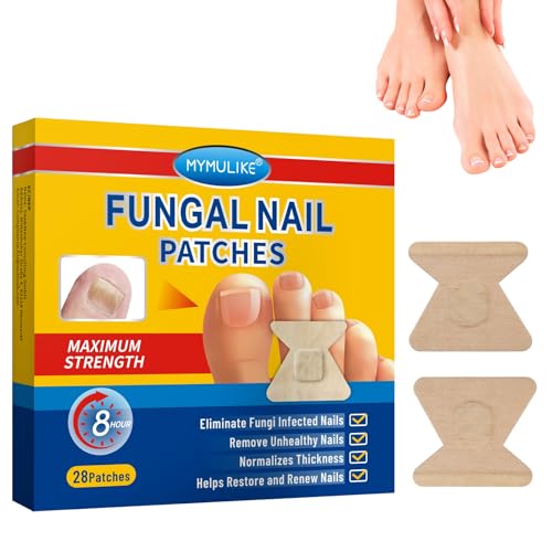 Nail Repair Patches Extra Strength, 28 Count, Nail Repair for Damaged Nails, 8 Hour Nighttime Toenail Renewal Patches, Restores Appearance of Discolored, Thickened, Damaged Nails