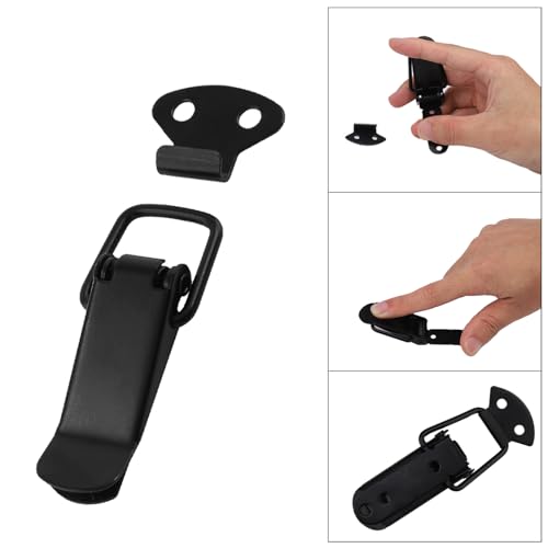 ORTAVA Kistenverschluss, Spannverschluss, Schnappverschluss, Verschluss, 57mm 4 Stück, Geeignet für Türen, Fenster, Schränke und Kastendeckel